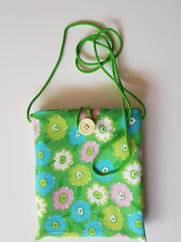 Tibetana con bottone Fiori Pop verde