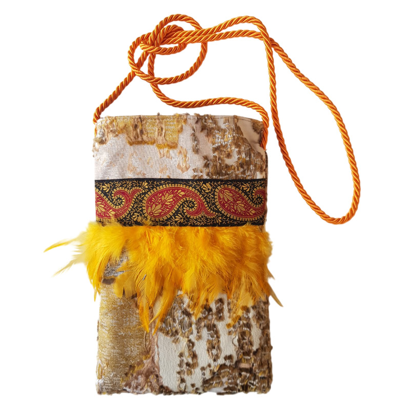 Tibetana piume 17 arancio