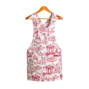 Grembiule cucina & giardino Toile de Jouy rosso