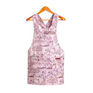 Grembiule cucina & giardino Toile de Jouy rosa