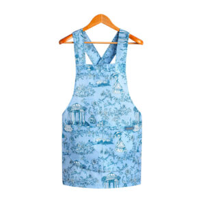 Grembiule cucina & giardino Toile de Jouy azzurro